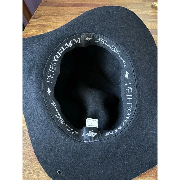 Peter Grimm Women's Hat True Character Black 100% Wool Boho Cap - Picture 14 of 16